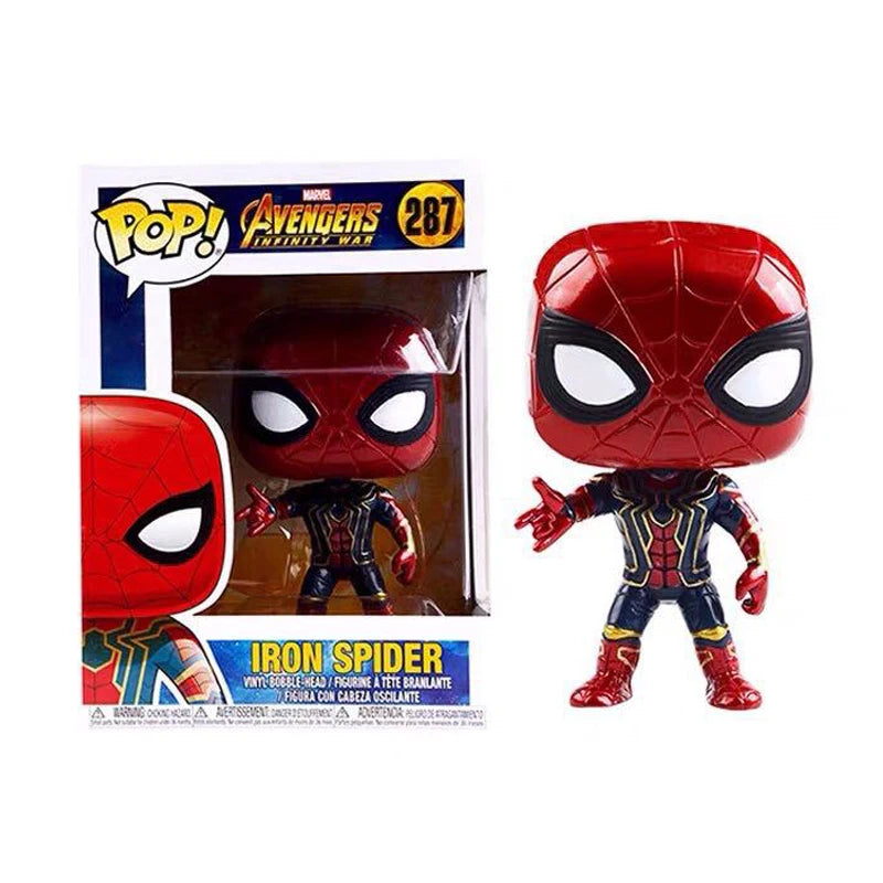 Pop Marvel Avengers Hero Spiderman Iron Man Anime Figure Collectible Action Figuras Doll Pvc Model Toy Kids Christmas Gift