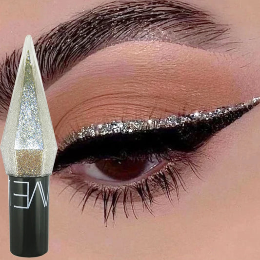 Eye-liner pour femme, brillant diamant, ombre à paupières étanche, couleur argent Rose or, paillettes, Eyeliner, ombre à paupières