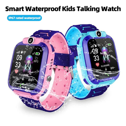 Montre connectée Q12 pour enfants, moniteur GPS, étanche, appel téléphonique 2G, SOS, numérique, sport, pour garçons et filles